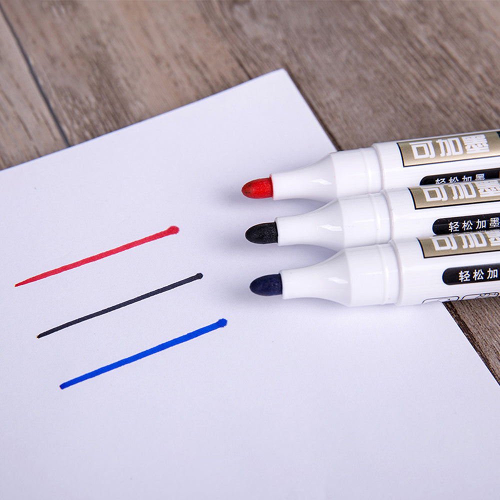 DELI S507 10Pcs Whiteboard Markers Dry Wipe White Board Pens for School Office Home - Black DELI S507 10Pcs Whiteboard Markers Dry Wipe White Board Pens for School Office Home - Black